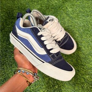 Vans Knu Skool Skate Shoe-Navy/ True White Sneakers size 6 women’s